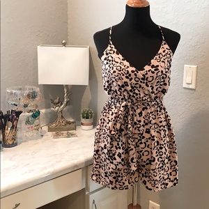 Pink Leopard Romper
